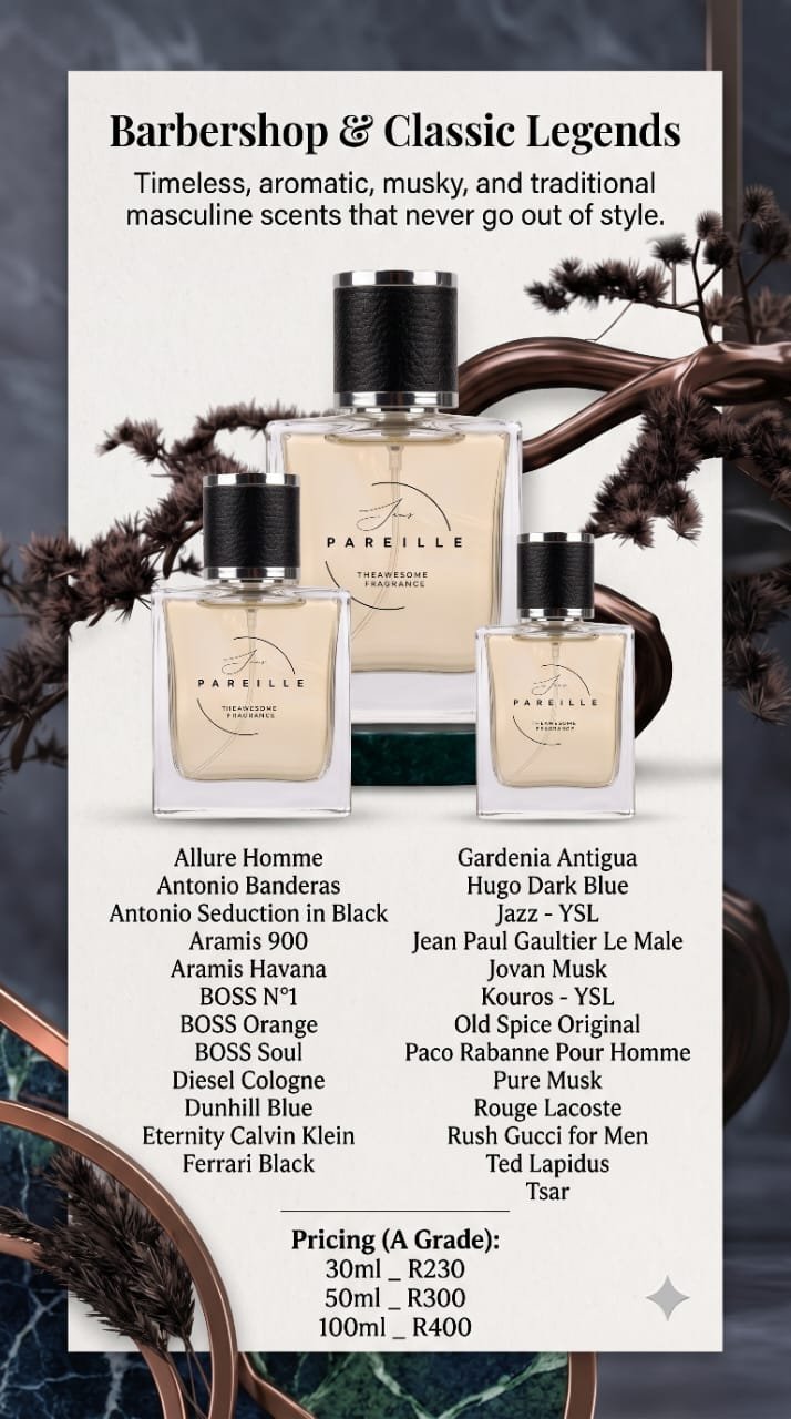 Barbershop & Classic Legends — Sans Pareil fragrance collection