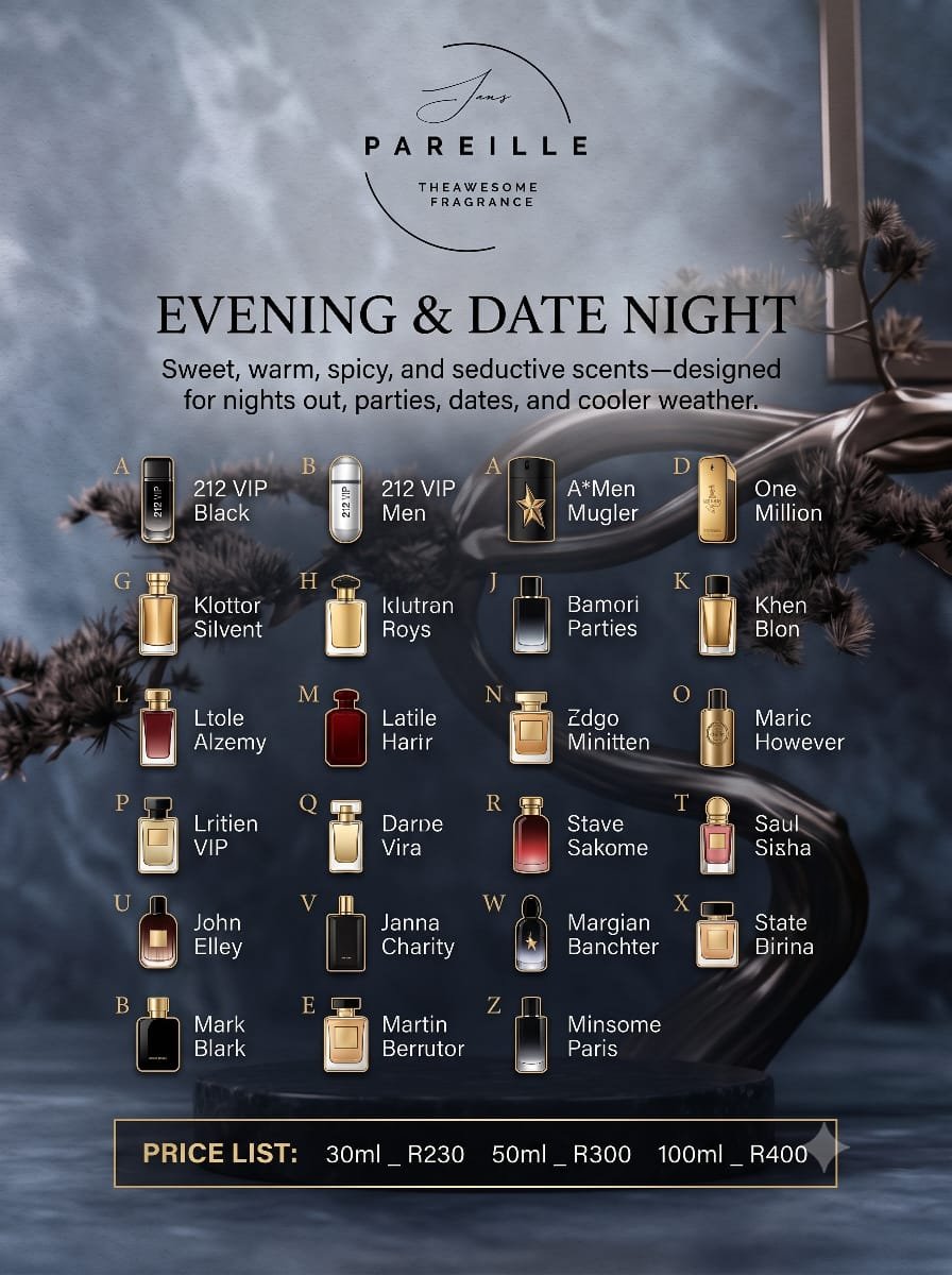 Evening & Date Night — Sans Pareil fragrance collection