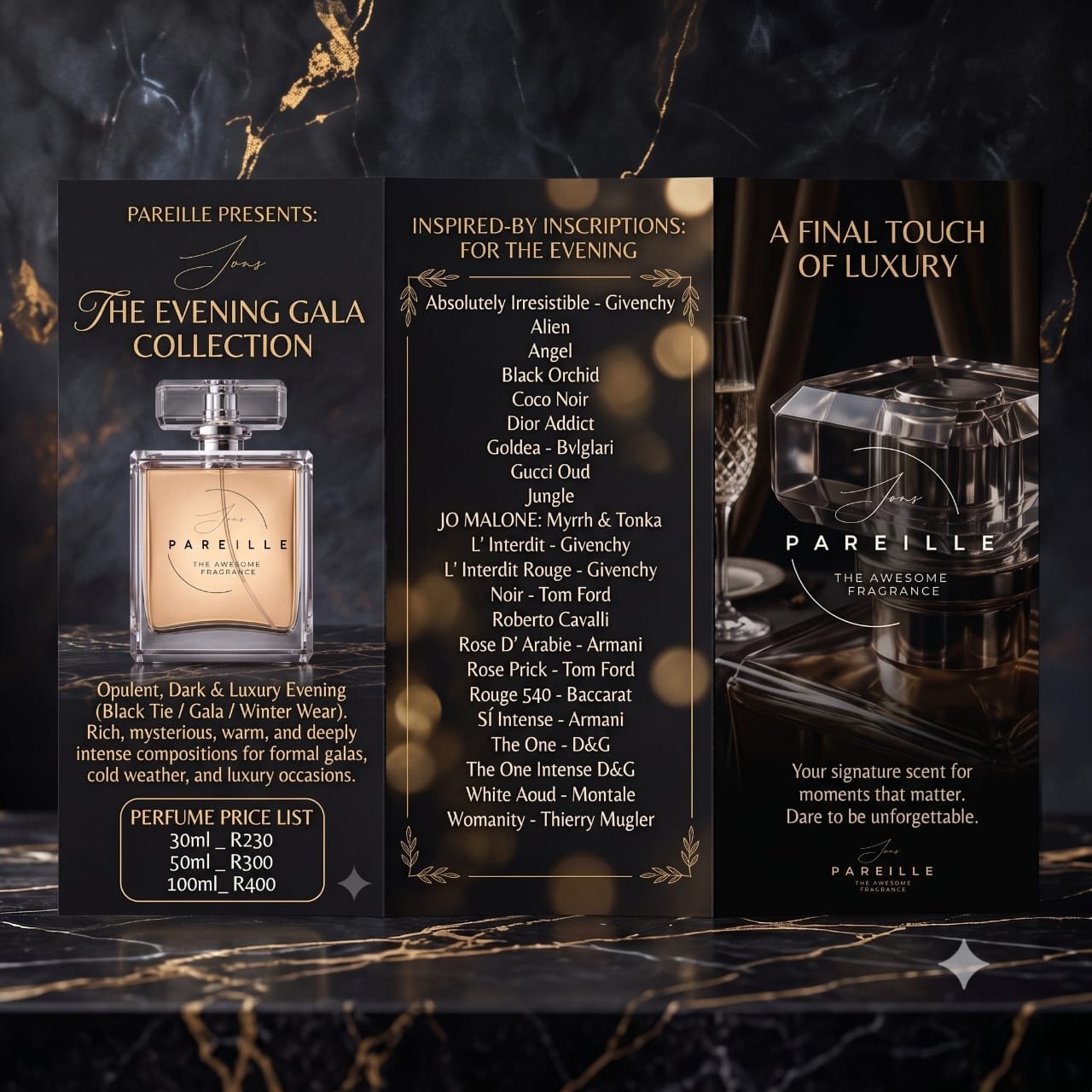 The Evening Gala Collection — Sans Pareil fragrance collection