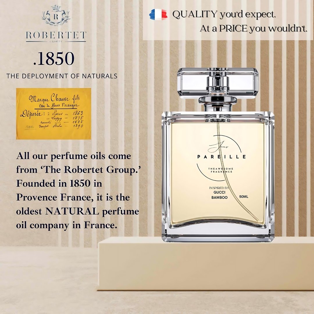 Perfume oils sourced from The Robertet Group, Grasse, France since 1850