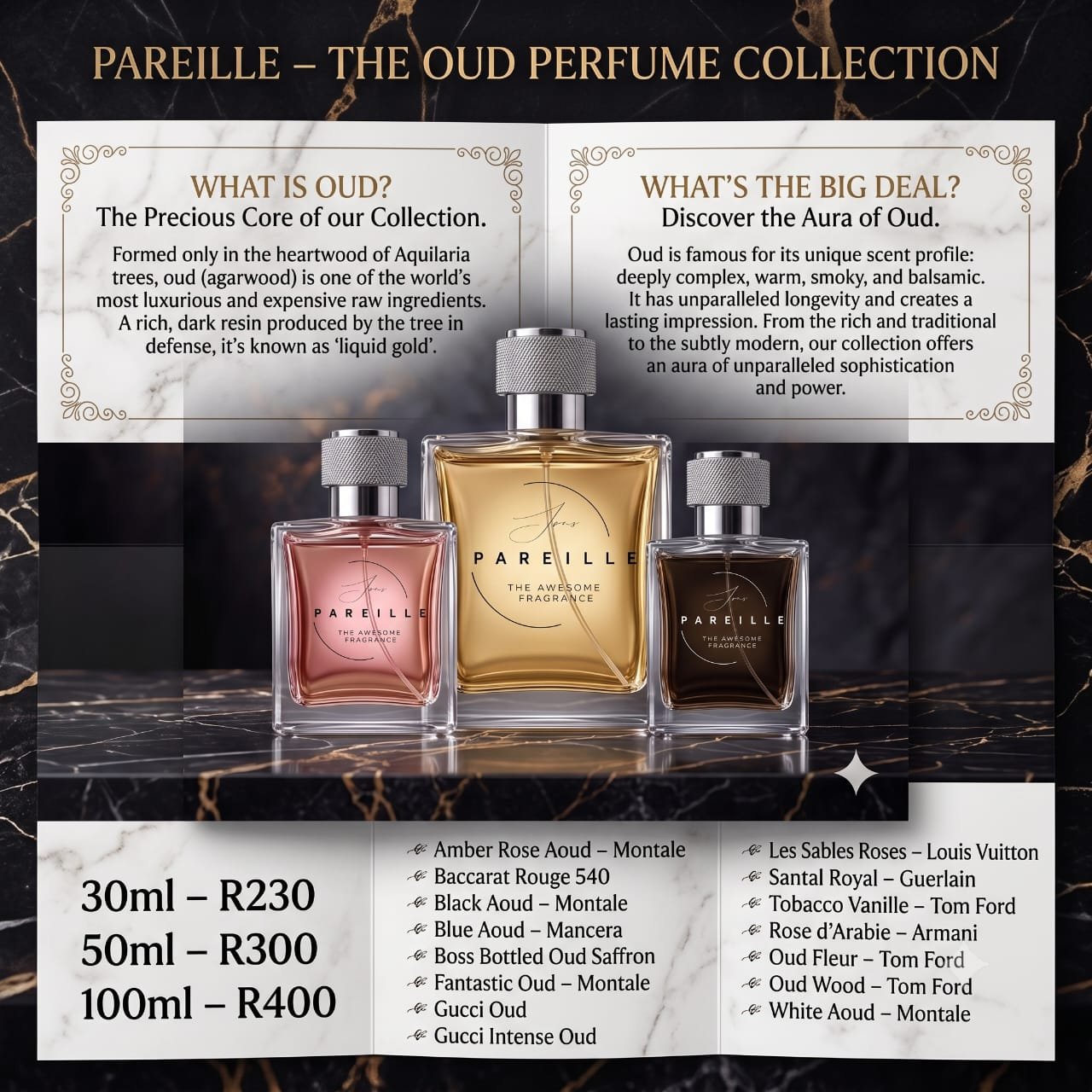 The Oud Perfume Collection — Sans Pareil fragrance collection